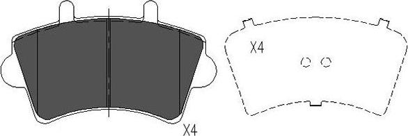 Kavo Parts KBP-6563 - Əyləc altlığı dəsti, əyləc diski furqanavto.az