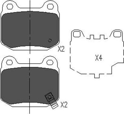 Kavo Parts KBP-6562 - Əyləc altlığı dəsti, əyləc diski furqanavto.az