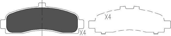 Kavo Parts KBP-6505 - Əyləc altlığı dəsti, əyləc diski furqanavto.az