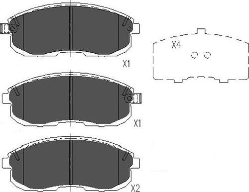 Kavo Parts KBP-6528 - Əyləc altlığı dəsti, əyləc diski furqanavto.az