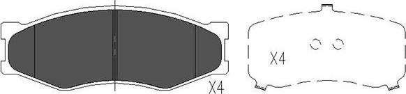 Kavo Parts KBP-6522 - Əyləc altlığı dəsti, əyləc diski furqanavto.az