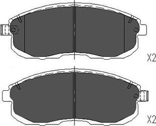 Kavo Parts KBP-6579 - Əyləc altlığı dəsti, əyləc diski furqanavto.az