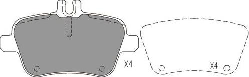 Kavo Parts KBP-6619 - Əyləc altlığı dəsti, əyləc diski furqanavto.az