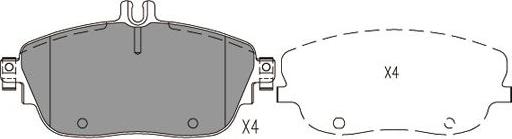 Kavo Parts KBP-6620 - Əyləc altlığı dəsti, əyləc diski furqanavto.az