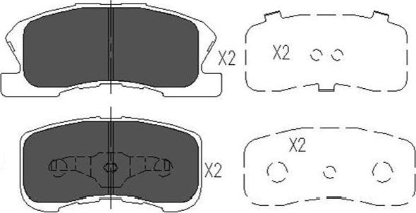 Kavo Parts KBP-1508 - Əyləc altlığı dəsti, əyləc diski furqanavto.az