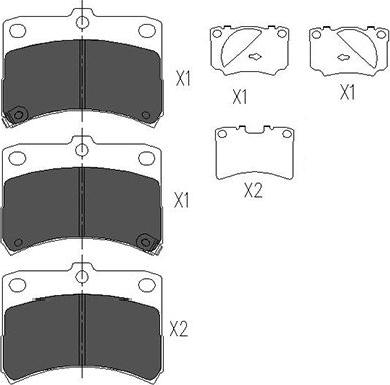 Kavo Parts KBP-1510 - Əyləc altlığı dəsti, əyləc diski furqanavto.az