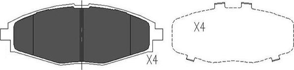 Kavo Parts KBP-1002 - Əyləc altlığı dəsti, əyləc diski furqanavto.az