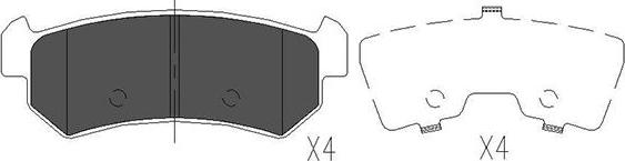 Kavo Parts KBP-1007 - Əyləc altlığı dəsti, əyləc diski www.furqanavto.az