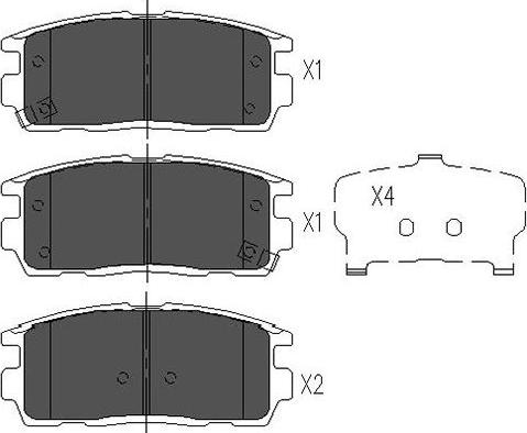 Kavo Parts KBP-1010 - Əyləc altlığı dəsti, əyləc diski furqanavto.az