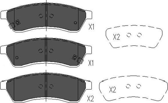 Kavo Parts KBP-1012 - Əyləc altlığı dəsti, əyləc diski furqanavto.az