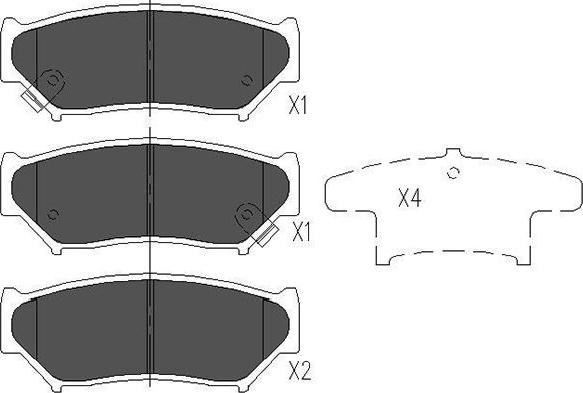 Kavo Parts KBP-8505 - Əyləc altlığı dəsti, əyləc diski furqanavto.az