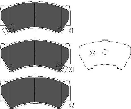 Kavo Parts KBP-8519 - Əyləc altlığı dəsti, əyləc diski furqanavto.az