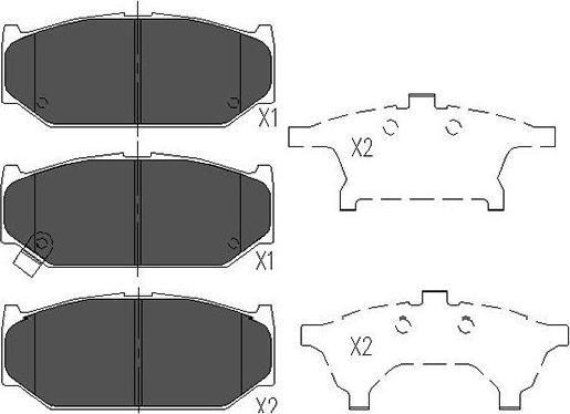 Kavo Parts KBP-8525 - Əyləc altlığı dəsti, əyləc diski furqanavto.az