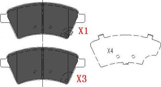 Kavo Parts KBP-8523 - Əyləc altlığı dəsti, əyləc diski furqanavto.az