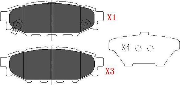 Kavo Parts KBP-8005 - Əyləc altlığı dəsti, əyləc diski furqanavto.az