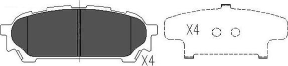 Kavo Parts KBP-8019 - Əyləc altlığı dəsti, əyləc diski furqanavto.az