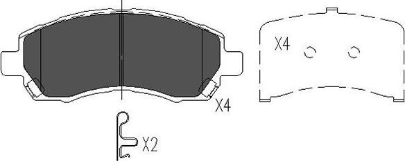 Kavo Parts KBP-8015 - Əyləc altlığı dəsti, əyləc diski furqanavto.az