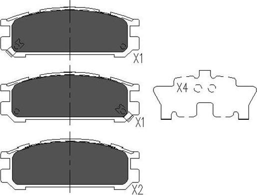 Kavo Parts KBP-8016 - Əyləc altlığı dəsti, əyləc diski furqanavto.az