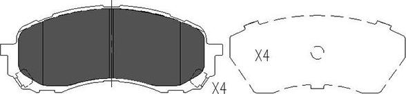 Kavo Parts KBP-8018 - Əyləc altlığı dəsti, əyləc diski furqanavto.az