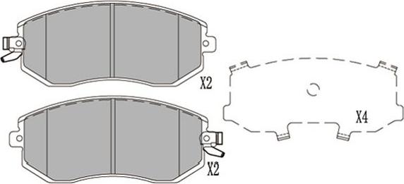 Kavo Parts KBP-8025 - Əyləc altlığı dəsti, əyləc diski furqanavto.az