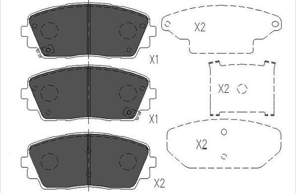 Kavo Parts KBP-3040 - Əyləc altlığı dəsti, əyləc diski furqanavto.az