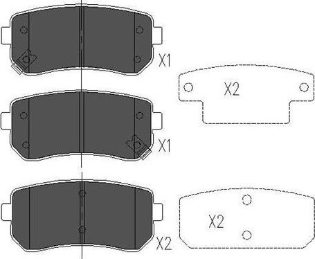 Kavo Parts KBP-3041 - Əyləc altlığı dəsti, əyləc diski furqanavto.az