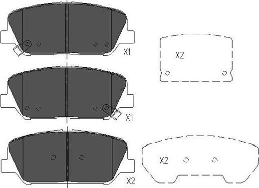 Kavo Parts KBP-3042 - Əyləc altlığı dəsti, əyləc diski furqanavto.az