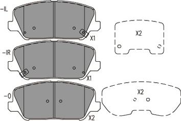 Kavo Parts KBP-3060 - Əyləc altlığı dəsti, əyləc diski furqanavto.az