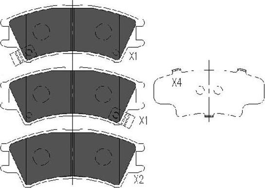 Kavo Parts KBP-3004 - Əyləc altlığı dəsti, əyləc diski furqanavto.az