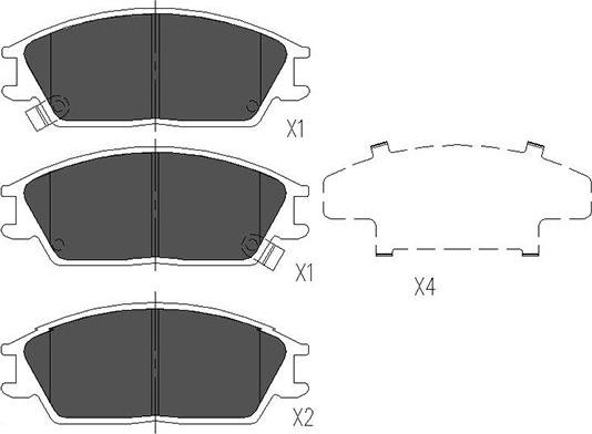 Kavo Parts KBP-3001 - Əyləc altlığı dəsti, əyləc diski furqanavto.az