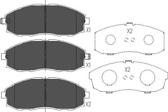 Kavo Parts KBP-3003 - Əyləc altlığı dəsti, əyləc diski furqanavto.az