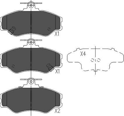 Kavo Parts KBP-3002 - Əyləc altlığı dəsti, əyləc diski furqanavto.az