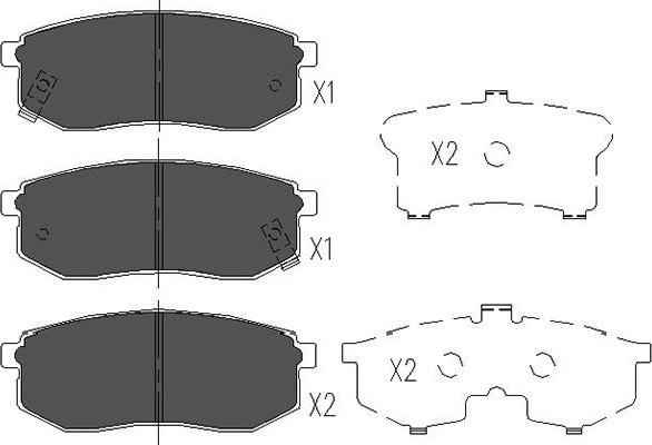 Kavo Parts KBP-3013 - Əyləc altlığı dəsti, əyləc diski www.furqanavto.az