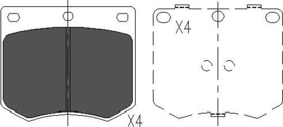 Kavo Parts KBP-3012 - Əyləc altlığı dəsti, əyləc diski furqanavto.az