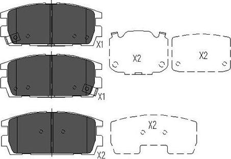 Kavo Parts KBP-3017 - Əyləc altlığı dəsti, əyləc diski furqanavto.az