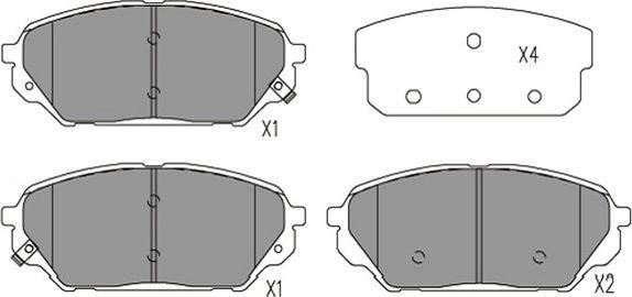 Kavo Parts KBP-3039 - Əyləc altlığı dəsti, əyləc diski furqanavto.az