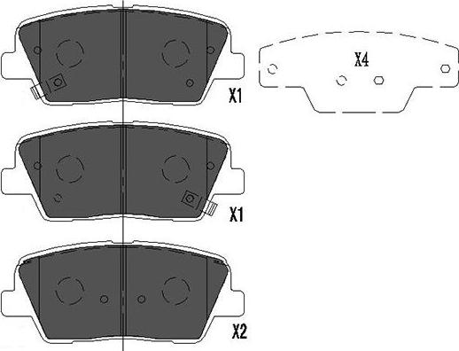 Kavo Parts KBP-3034 - Əyləc altlığı dəsti, əyləc diski furqanavto.az