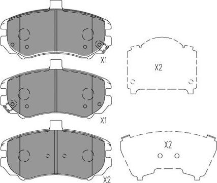 Kavo Parts KBP-3038 - Əyləc altlığı dəsti, əyləc diski furqanavto.az