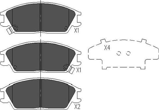 Kavo Parts KBP-3033 - Əyləc altlığı dəsti, əyləc diski furqanavto.az