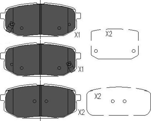 Kavo Parts KBP-3032 - Əyləc altlığı dəsti, əyləc diski furqanavto.az