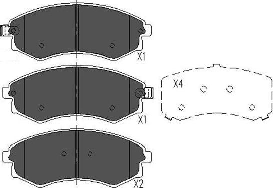 Kavo Parts KBP-3029 - Əyləc altlığı dəsti, əyləc diski furqanavto.az