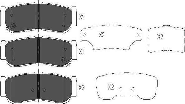 Kavo Parts KBP-3024 - Əyləc altlığı dəsti, əyləc diski furqanavto.az