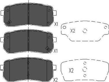 Kavo Parts KBP-3026 - Əyləc altlığı dəsti, əyləc diski furqanavto.az