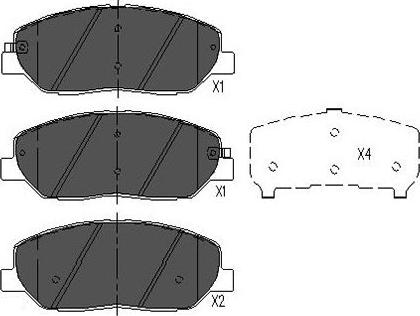 Kavo Parts KBP-3023 - Əyləc altlığı dəsti, əyləc diski furqanavto.az