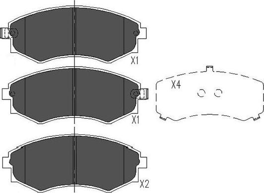 Kavo Parts KBP-3027 - Əyləc altlığı dəsti, əyləc diski furqanavto.az