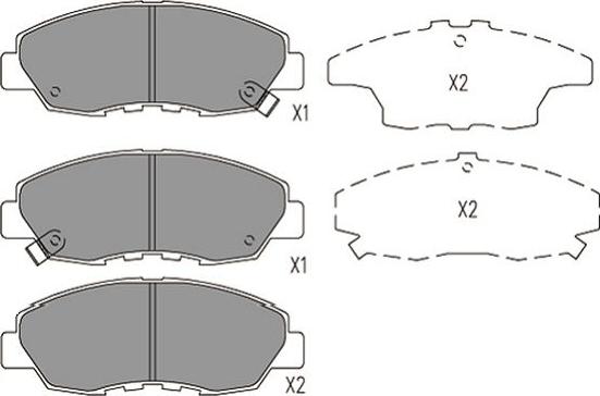 Kavo Parts KBP-2053 - Əyləc altlığı dəsti, əyləc diski furqanavto.az