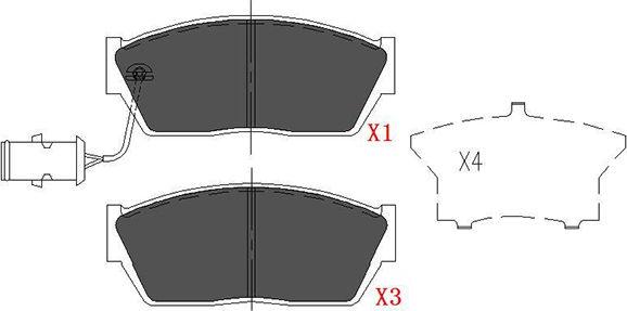 Kavo Parts KBP-2018 - Əyləc altlığı dəsti, əyləc diski furqanavto.az