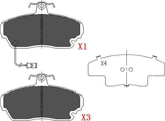 Kavo Parts KBP-2021 - Əyləc altlığı dəsti, əyləc diski furqanavto.az