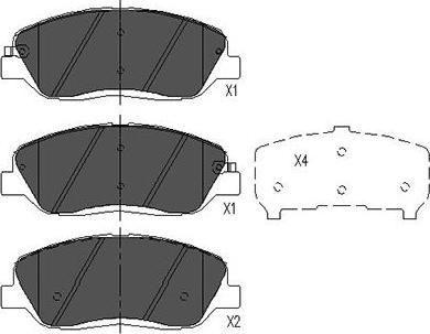 Kavo Parts KBP-7506 - Əyləc altlığı dəsti, əyləc diski furqanavto.az