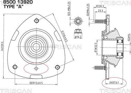 Kawe 8500 13920 - Üst Strut Montajı furqanavto.az